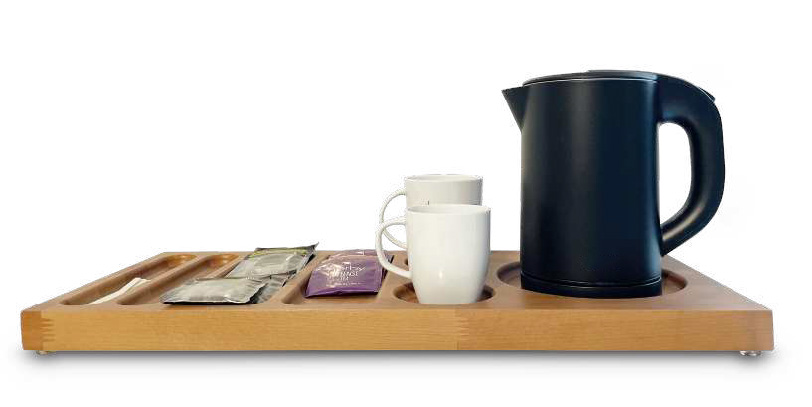 Yüksek kaliteli Kayın Ağacı’ndan üretilmiş açık ya da koyu ceviz renkSu Geçirmez Malzeme1.2 Litrelik Kettle kullanımına uygunKolay Temizlenebilir Radus kesimEkonomikÖlçüler: 435 (L) x 240 (D) x 30 (H) mm