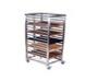 Tray Shelf Stainless - 63,5 x 47,5 x 162,5h cm