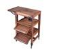 Angela Buffet Single Trolley Walnut - 80 x 72 x 96h cm