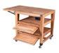 Angela Buffet Single Trolley Oak - 80 x 72 x 96h cm